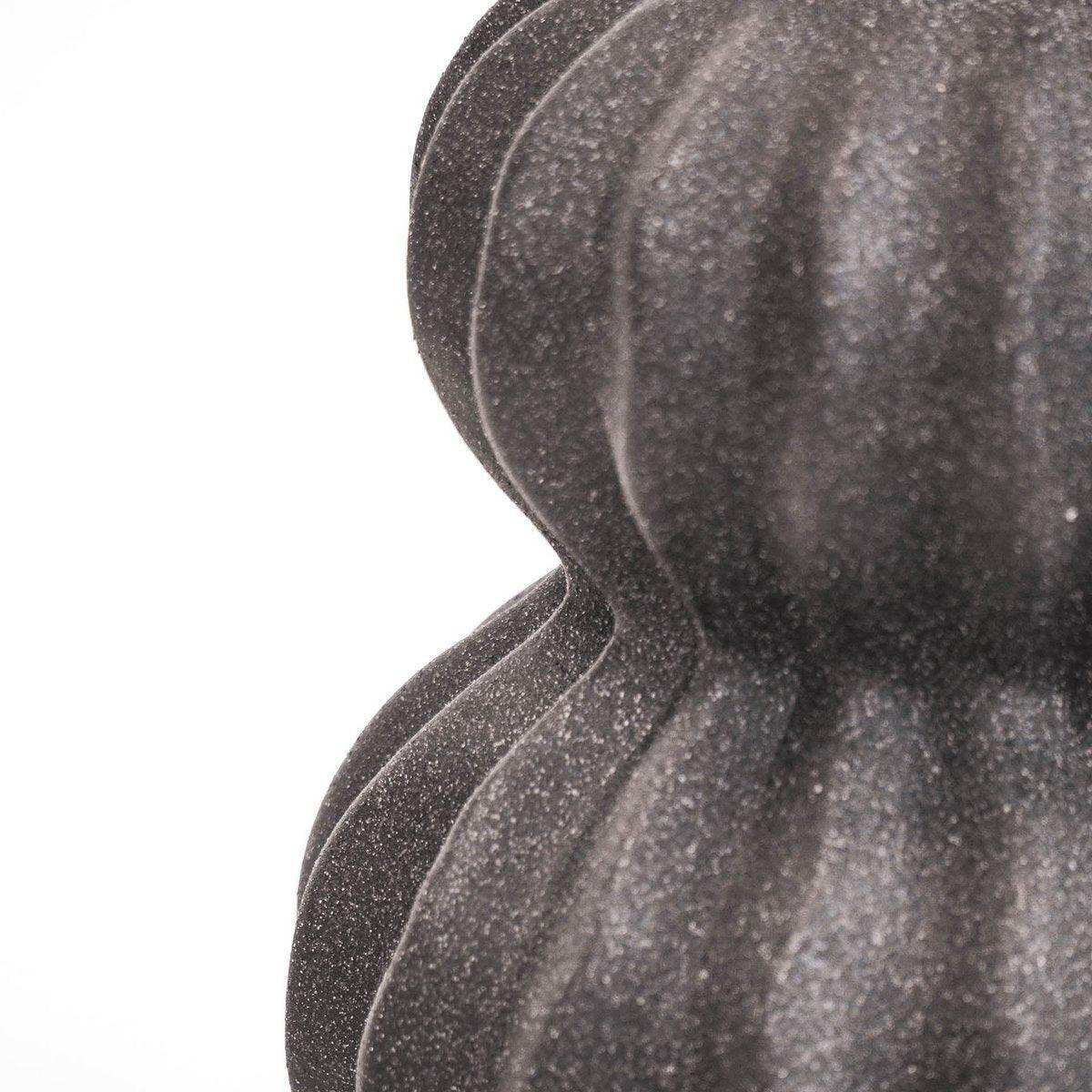 Vase - Bio - Keramik - Schwarz - 15x15x24cm - HomeDesign Knaus