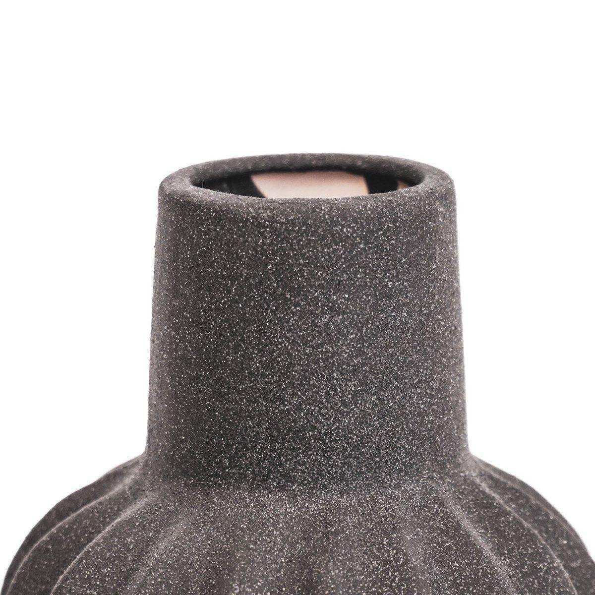 Vase - Bio - Keramik - Schwarz - 15x15x24cm - HomeDesign Knaus