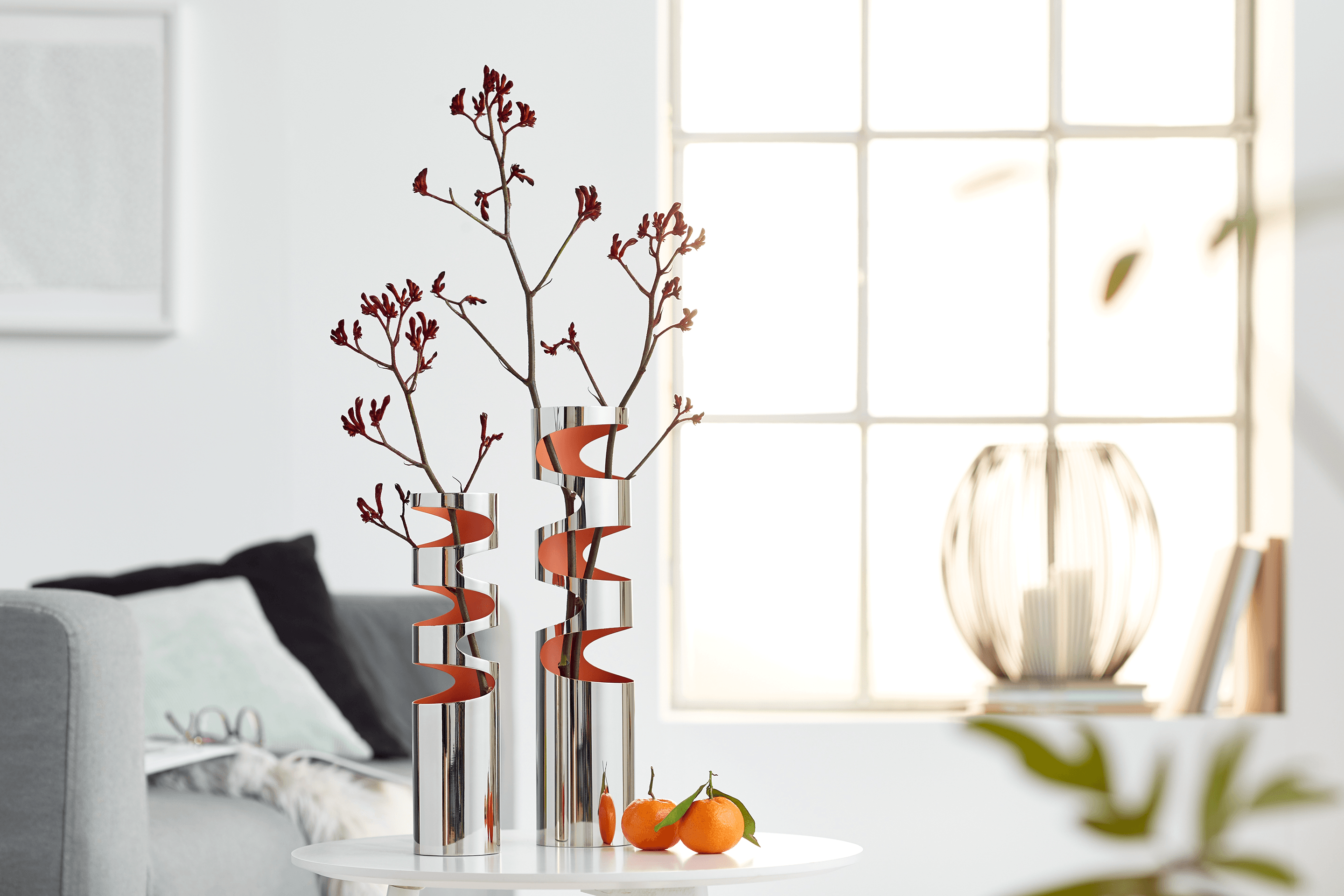 LOOM Vase Blumenvase Dekovase Luxus hochwertig Edelstahl - HomeDesign Knaus