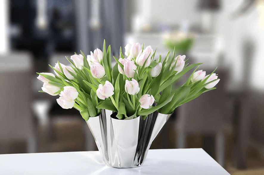 MARGEAUX Vase Blumenvase Handgefaltet Edelstahl Unikat - HomeDesign Knaus