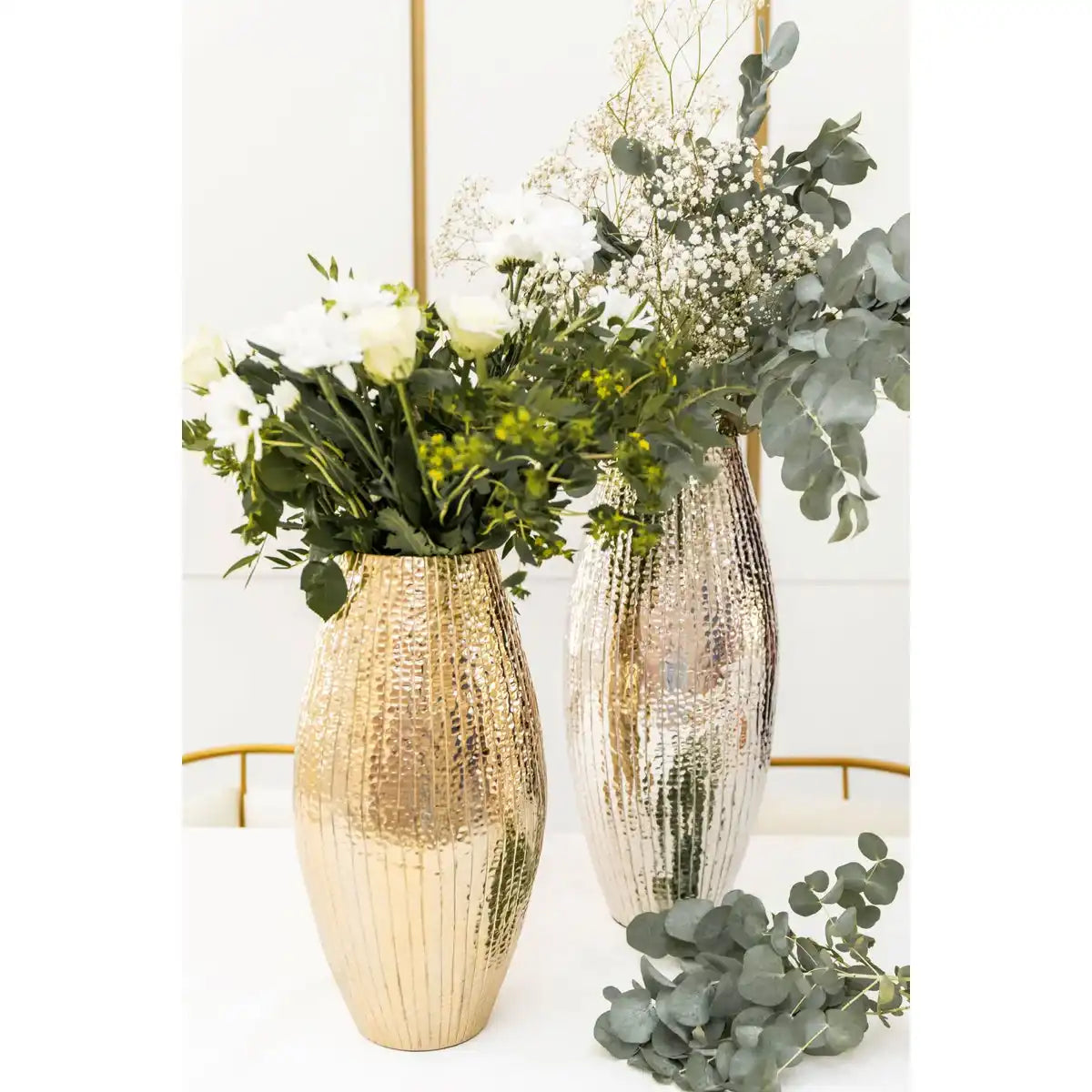 VASE DORE BRILLANT 20X20X38CM - HomeDesign Knaus