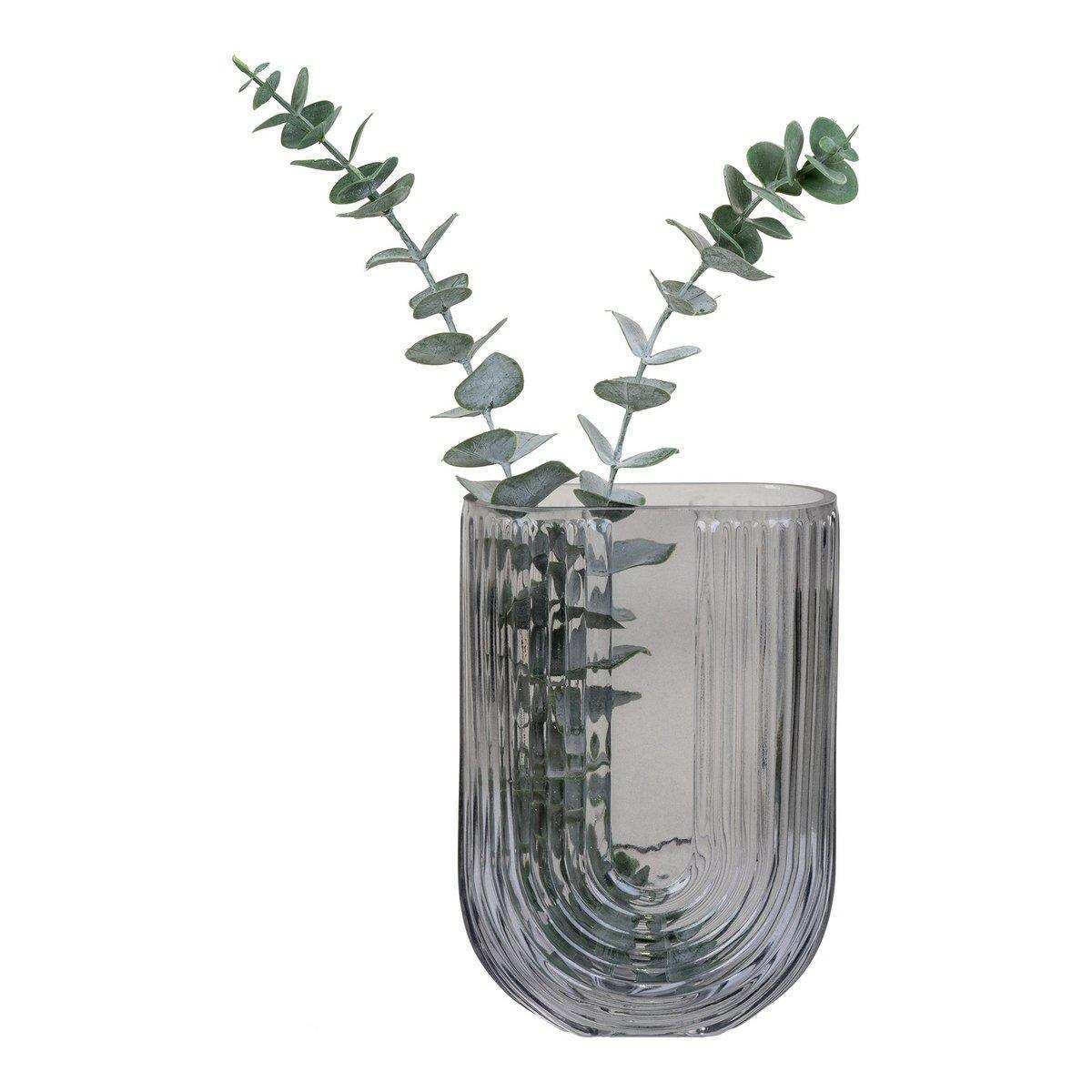Vase - Geräuchert, 13x6x19 cm - HomeDesign Knaus