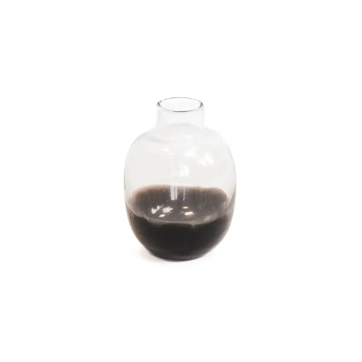 Vase - Glas - Dipdye - Klar/Braun - 12x16cm - HomeDesign Knaus