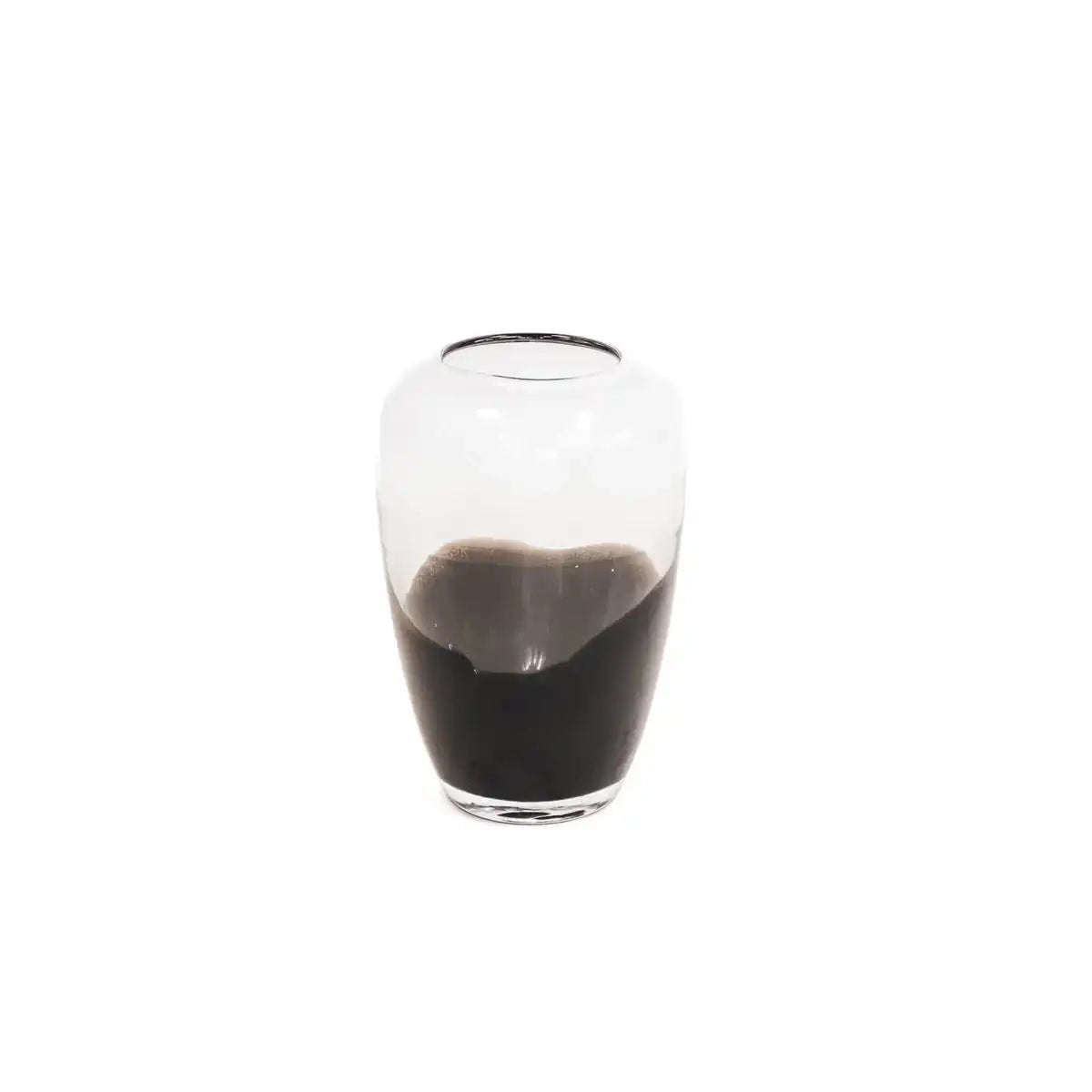 Vase - Glas - Dipdye - Klar/Braun - 15x22cm - HomeDesign Knaus