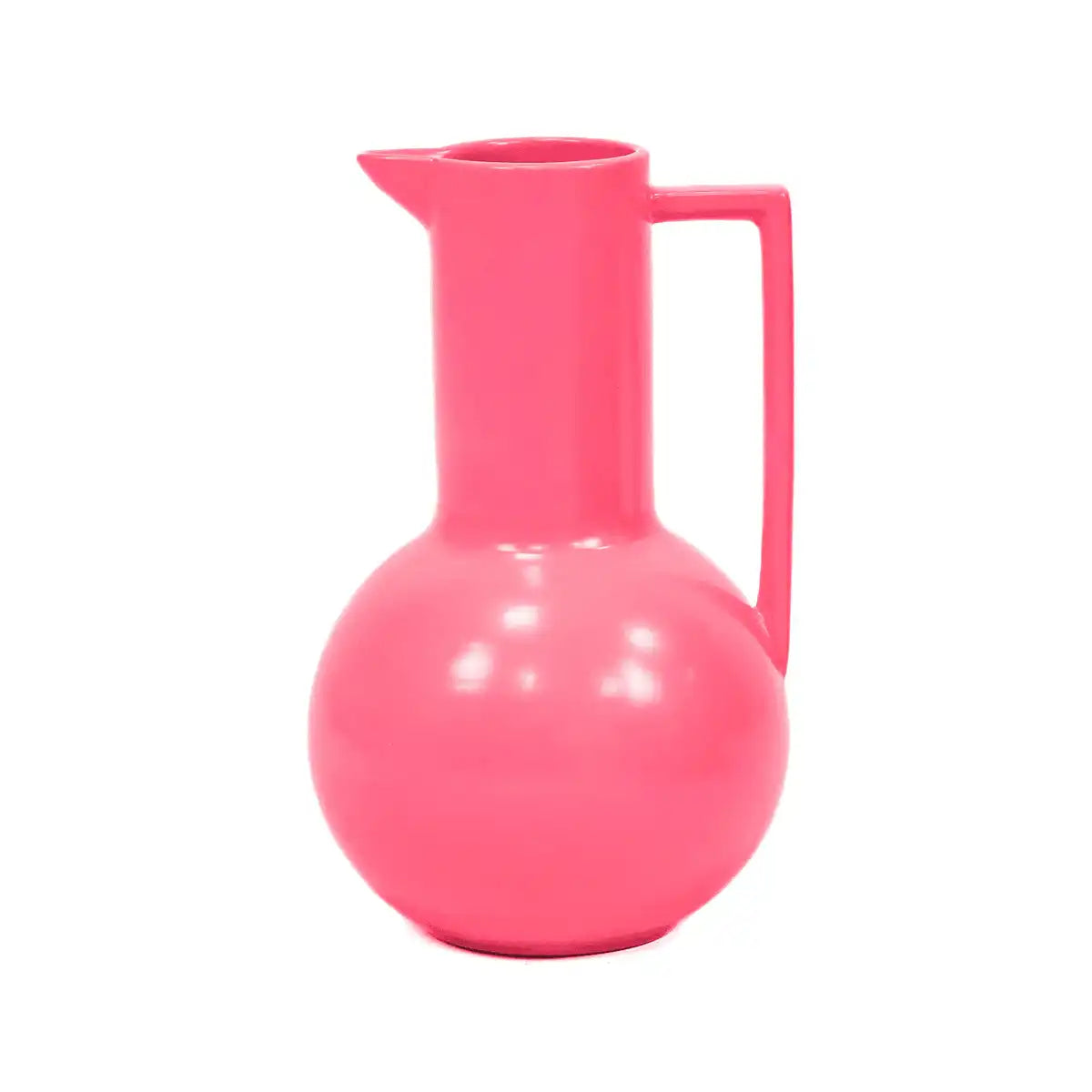 Vase - Krug - Keramik - Neonrosa - 17,5x17,5x27,5cm - HomeDesign Knaus
