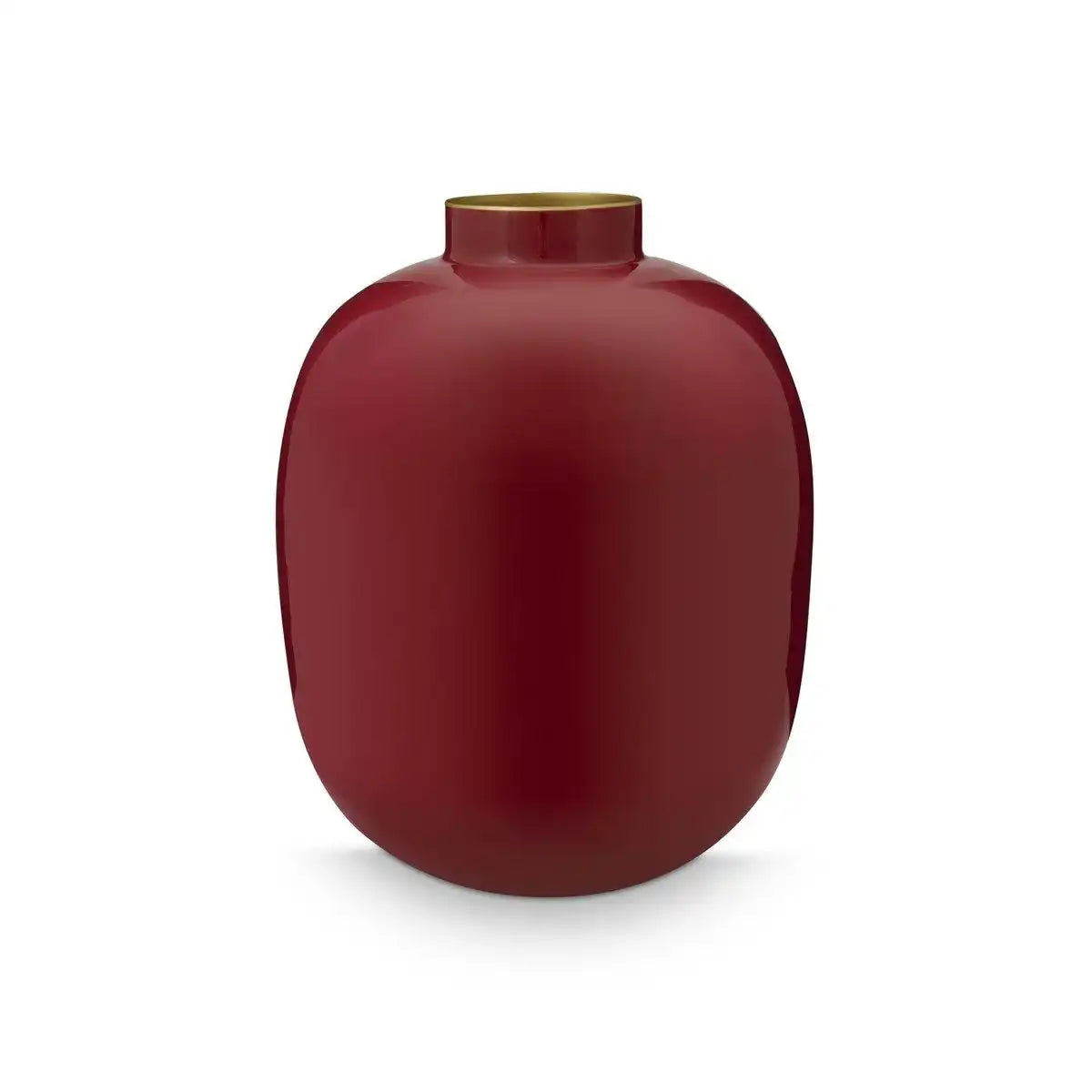 Vase Metall Dunkelrot 32cm - HomeDesign Knaus
