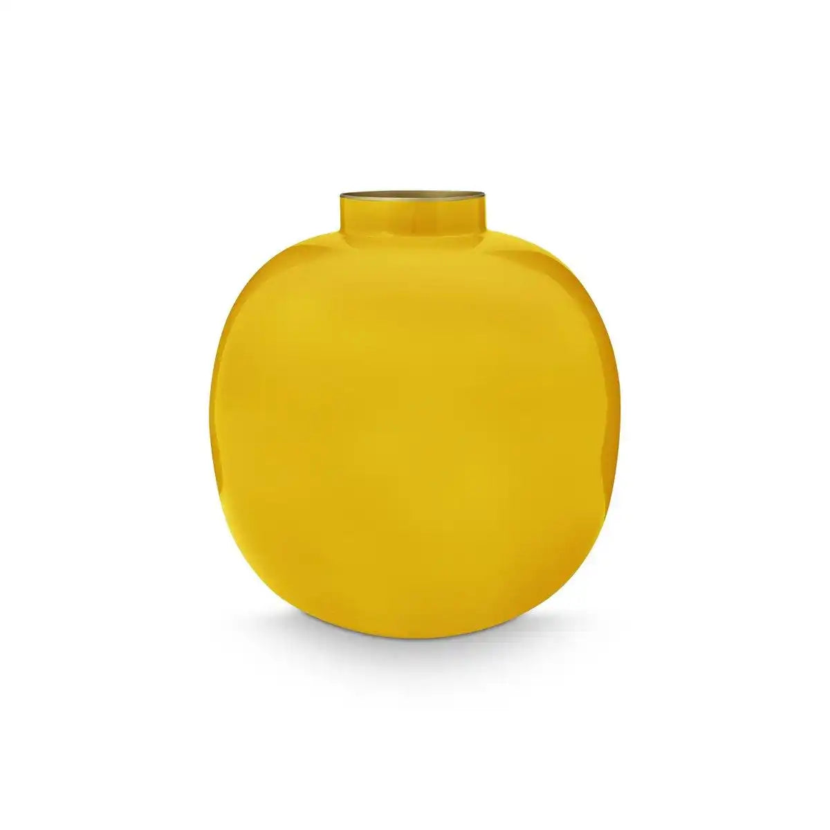 Vase Metall Gelb 23cm - HomeDesign Knaus