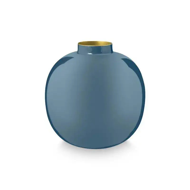 Vase Metall Hellblau 23cm - HomeDesign Knaus
