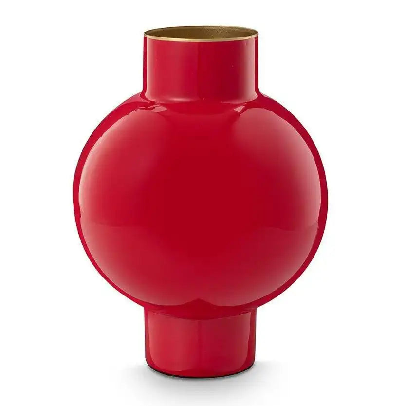 Vase Metall klein rot 18x24cm - HomeDesign Knaus