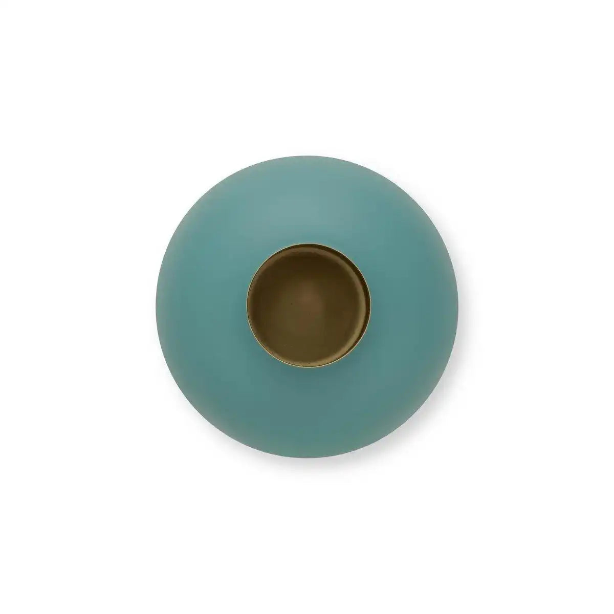Vase Metall Matt Hellblau 32cm - HomeDesign Knaus
