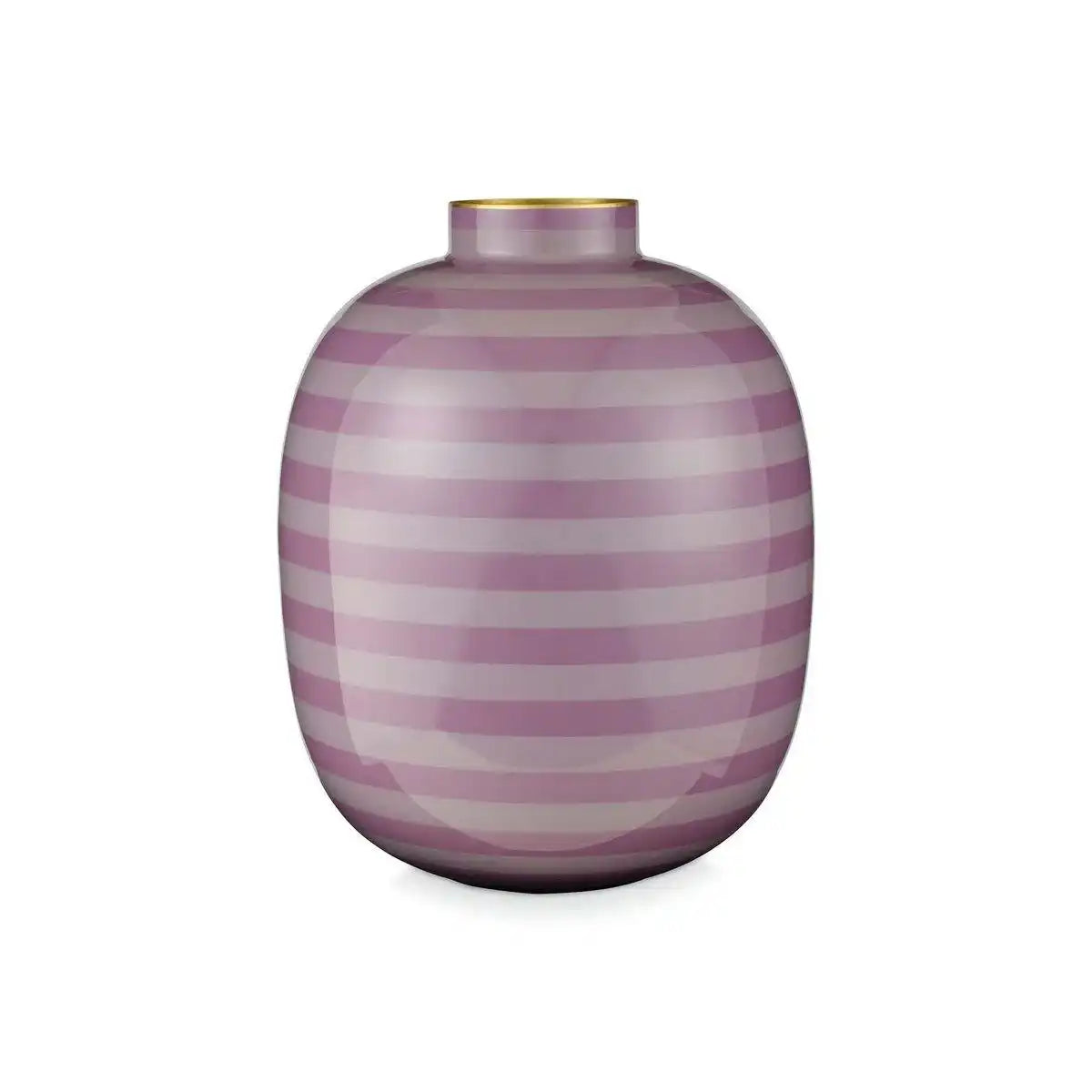 Vase Metallstreifen Flieder 32cm - HomeDesign Knaus