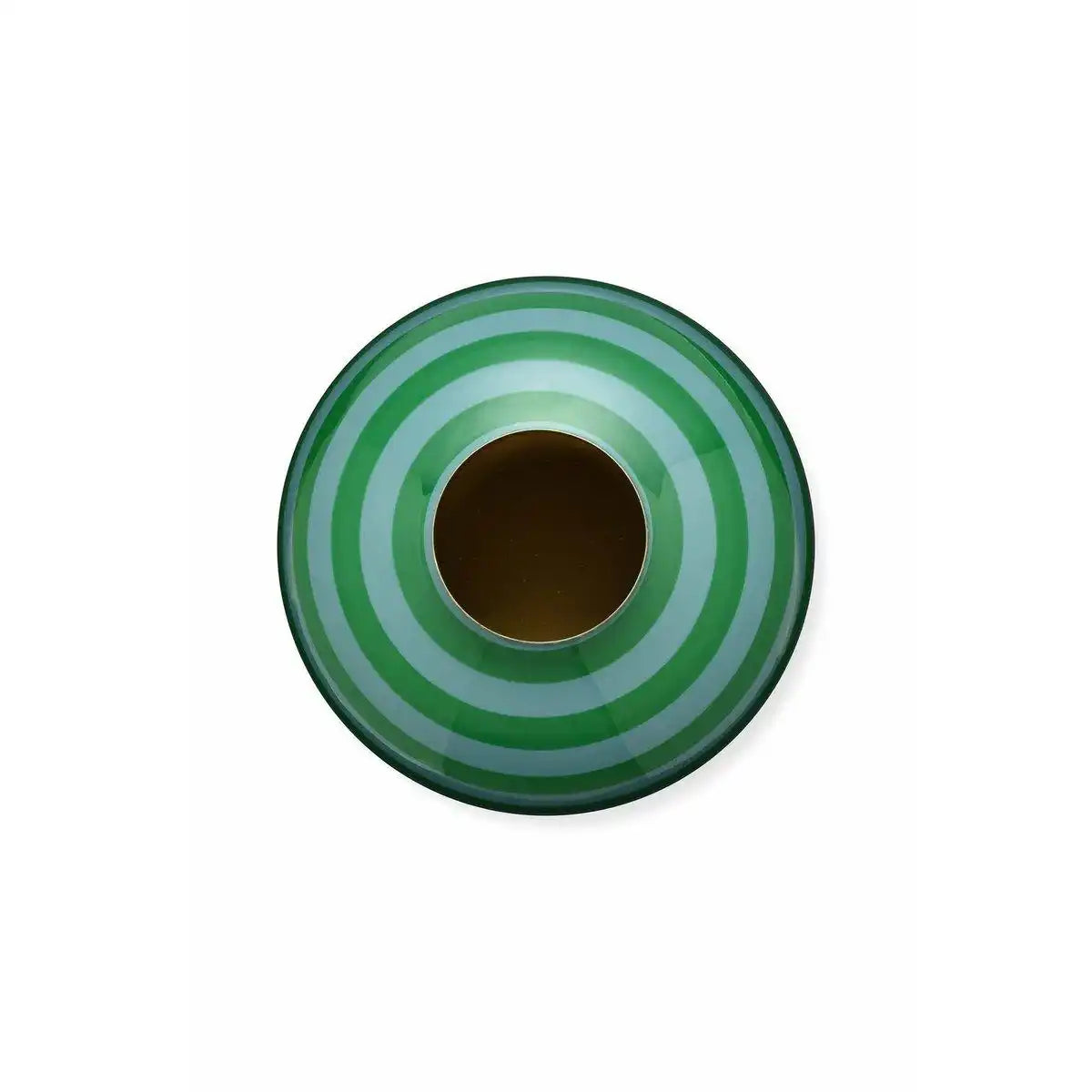 Vase Metallstreifen Grün 32cm - HomeDesign Knaus
