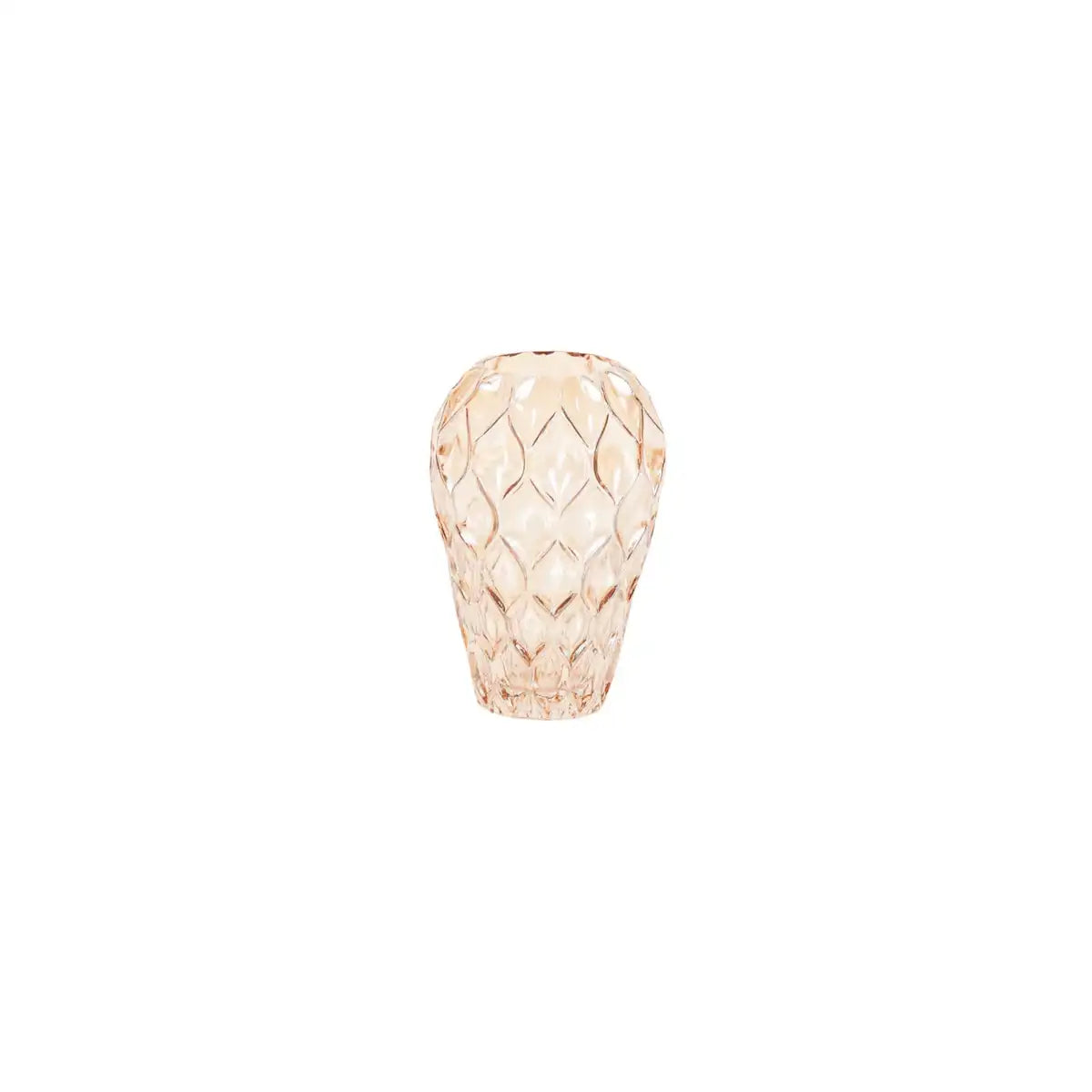 Vase - Muster - Glas - Bernstein - 12x22cm - HomeDesign Knaus