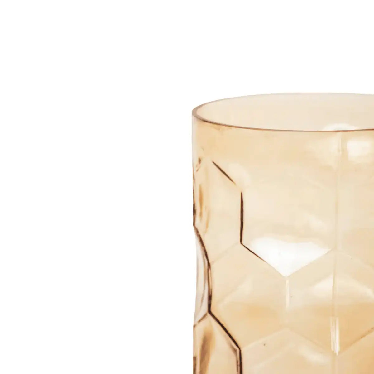 Vase - Muster - Glas - Bernstein - 15x24,5cm - HomeDesign Knaus