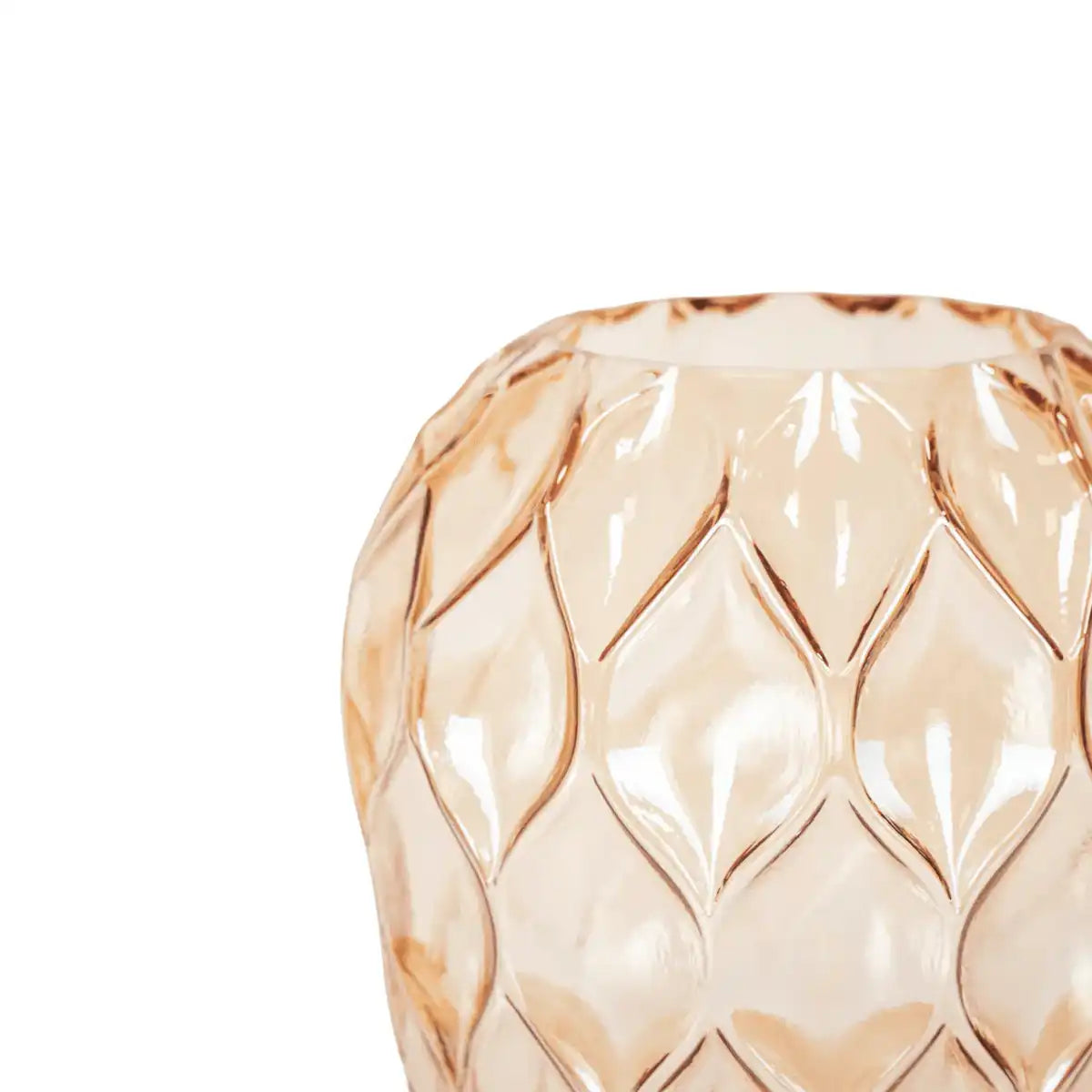 Vase - Muster - Glas - Bernstein - 16x27cm - HomeDesign Knaus