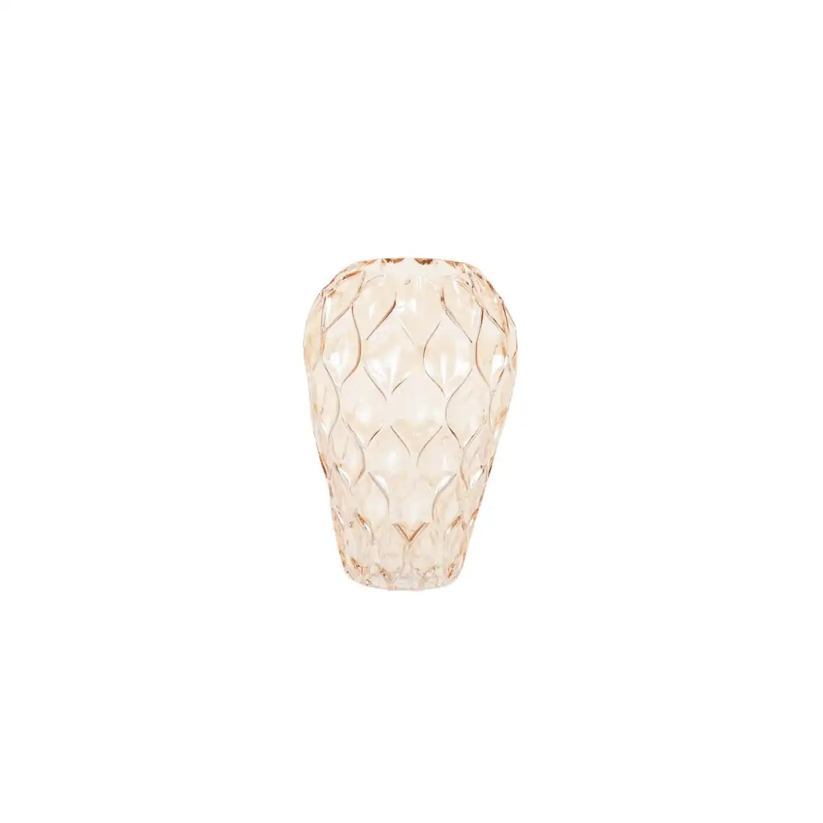 Vase - Muster - Glas - Bernstein - 16x27cm - HomeDesign Knaus