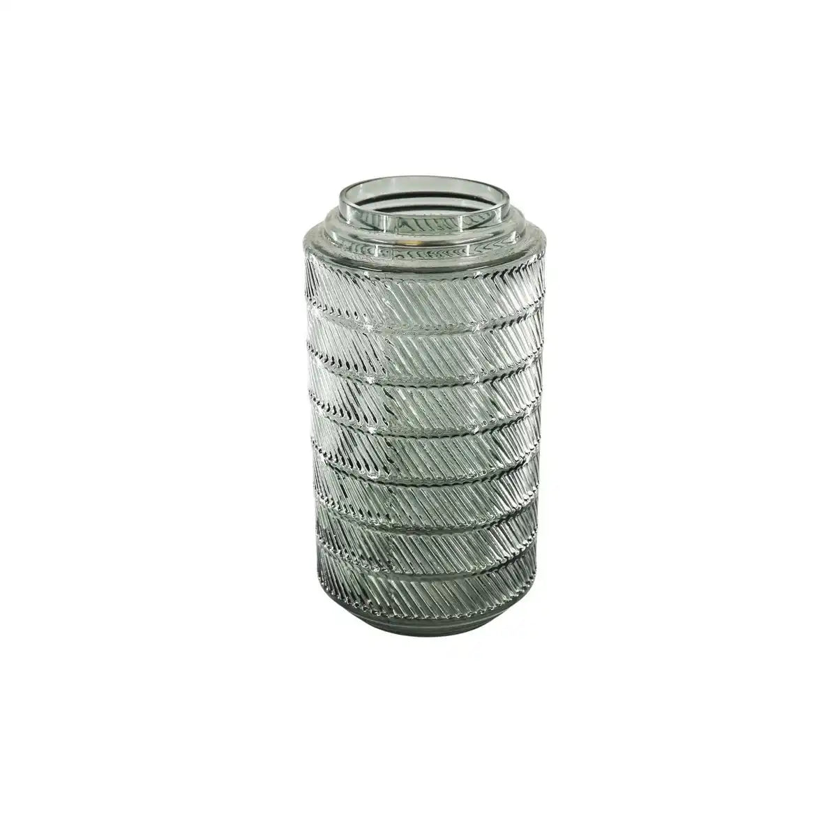 Vase - Muster - Glas - Smokey - 12,5x23cm - HomeDesign Knaus
