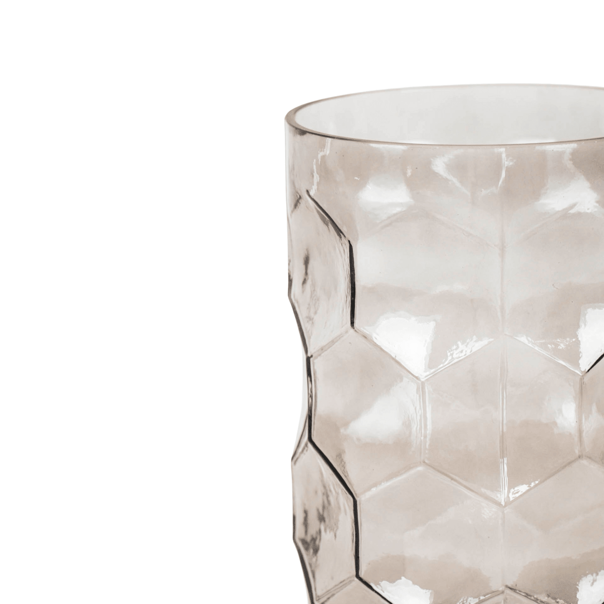 Vase - Muster - Glas - Smokey - 15x24,5cm - HomeDesign Knaus