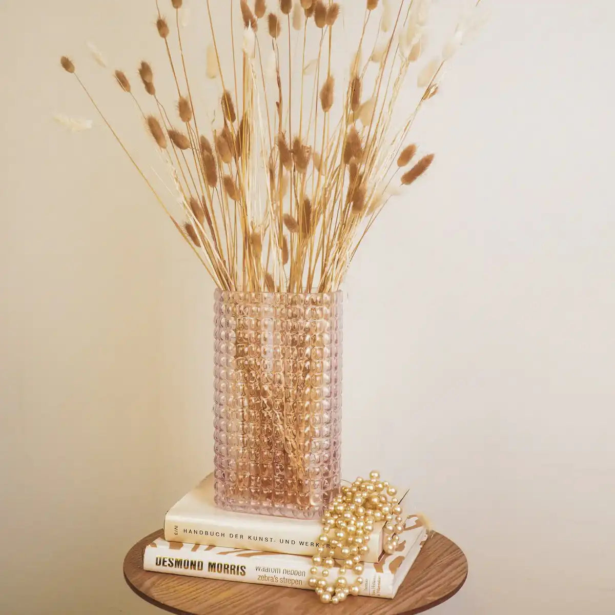 Vase - Ribble - Glas - Rosa - 15x8x25cm - HomeDesign Knaus