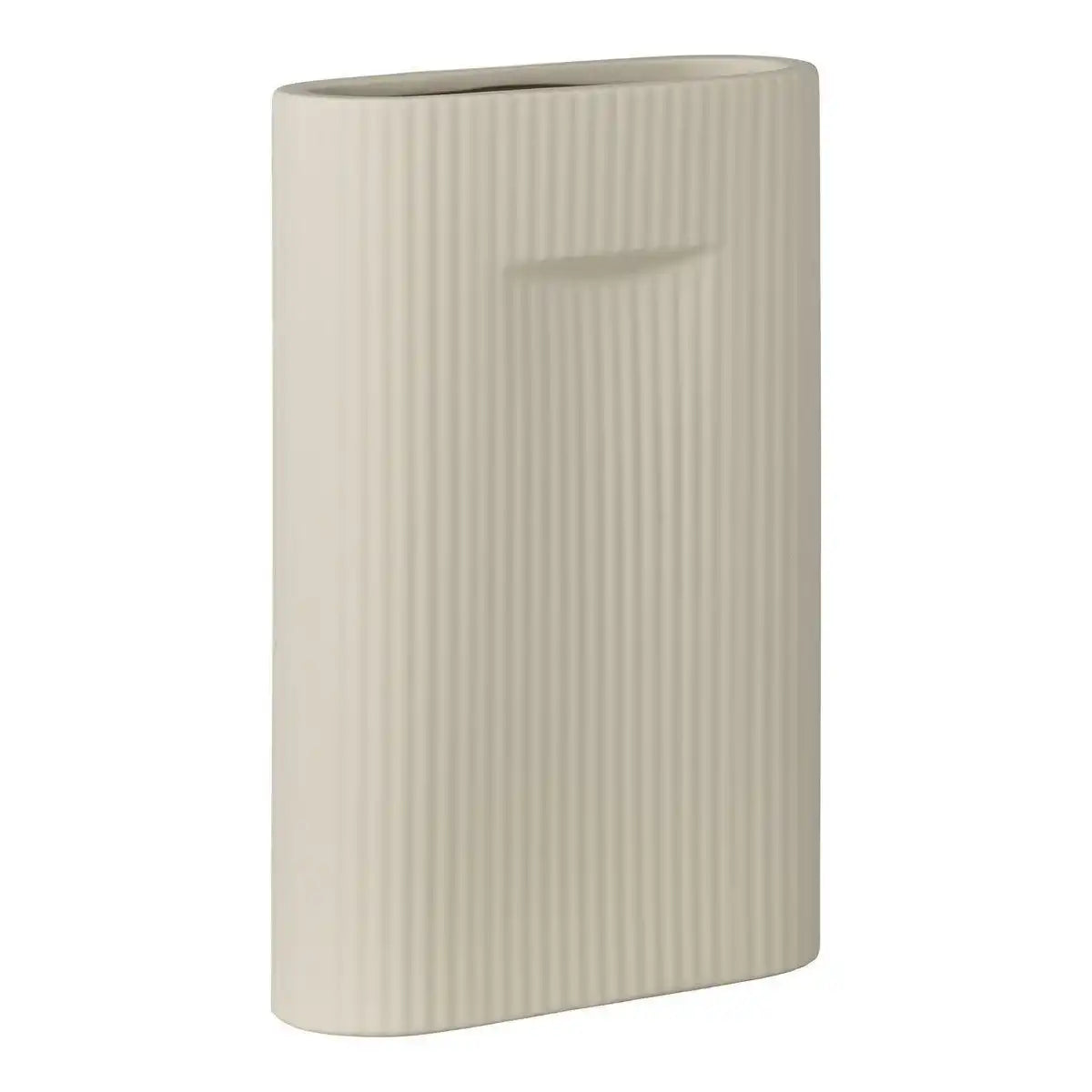 Vase - Vase aus Keramik, grau, 16,5x6,5x26 cm - HomeDesign Knaus