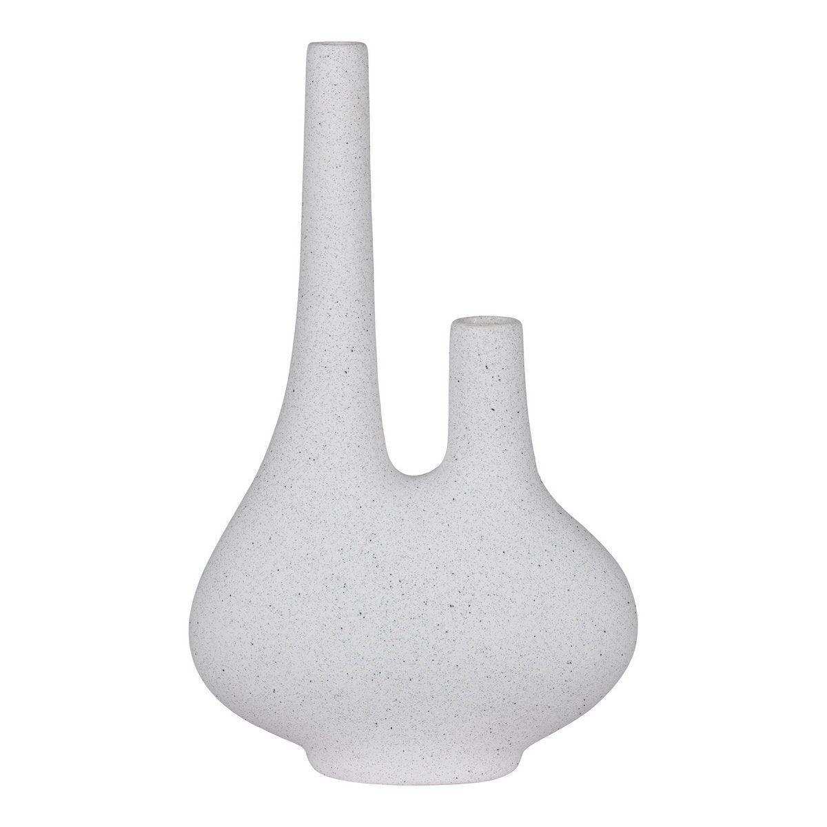 Vase - Vase aus Keramik, weiß, 23x11,5x37 cm - HomeDesign Knaus