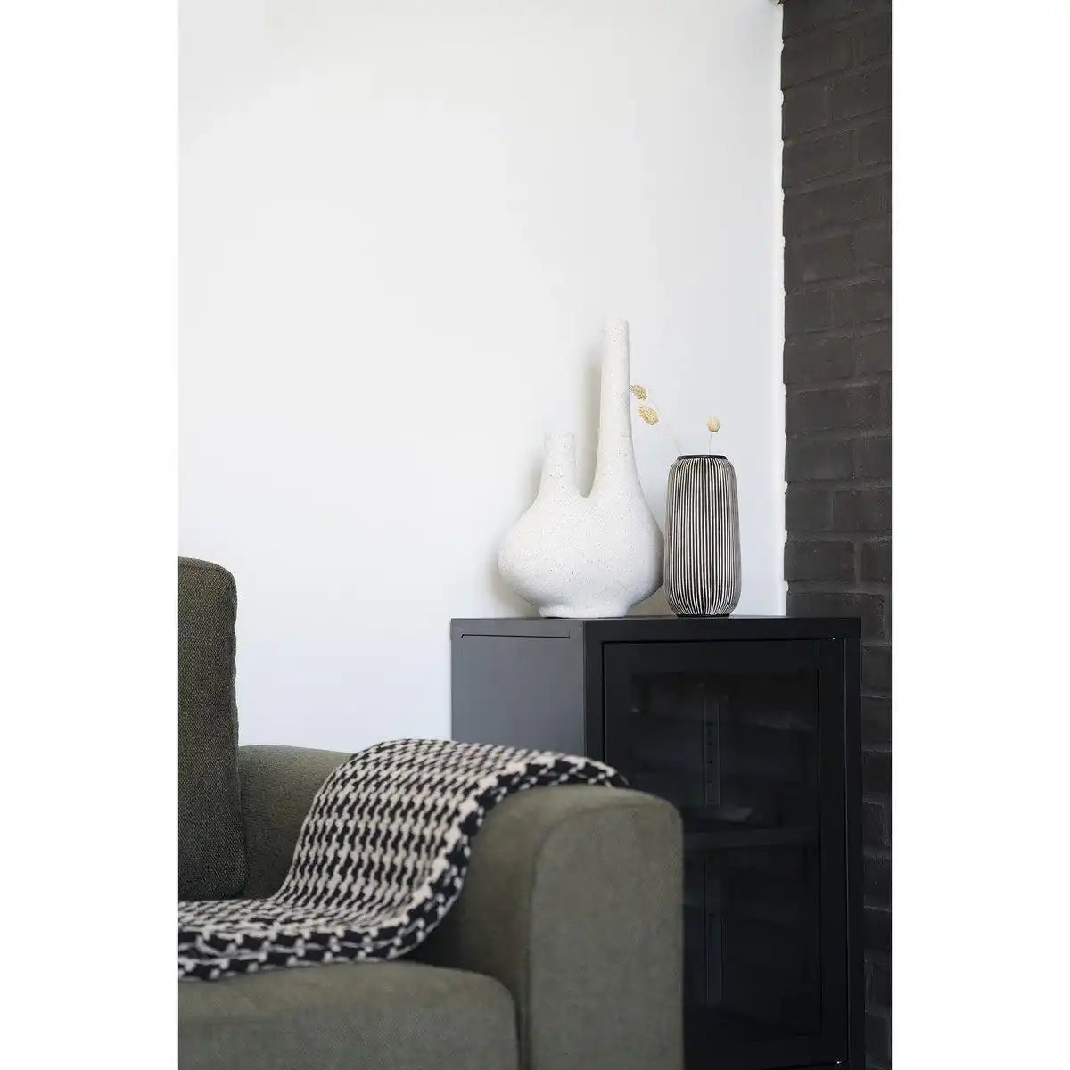 Vase - Vase aus Keramik, weiß, 23x11,5x37 cm - HomeDesign Knaus