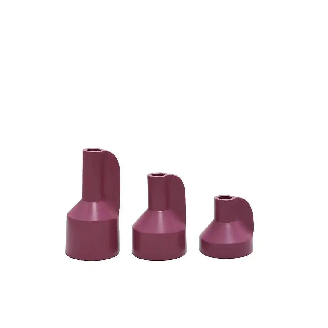 Vasen-Set „Alota“ Lila – 3er-Set (Höhe 17 cm, Ø 9 cm) - HomeDesign Knaus