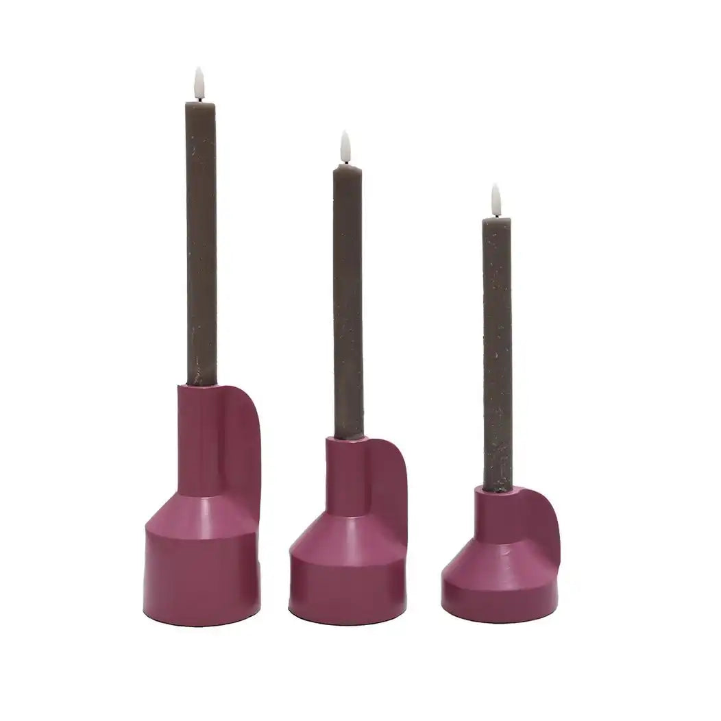 Vasen-Set „Alota“ Lila – 3er-Set (Höhe 17 cm, Ø 9 cm) - HomeDesign Knaus