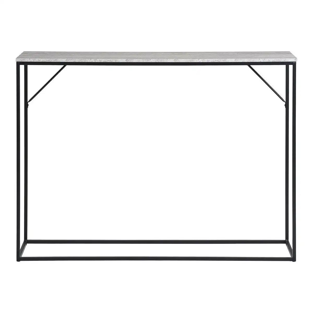 Vita Konsolentisch – Travertin-Optik, schwarz, 110 x 26 x 80 cm - HomeDesign Knaus
