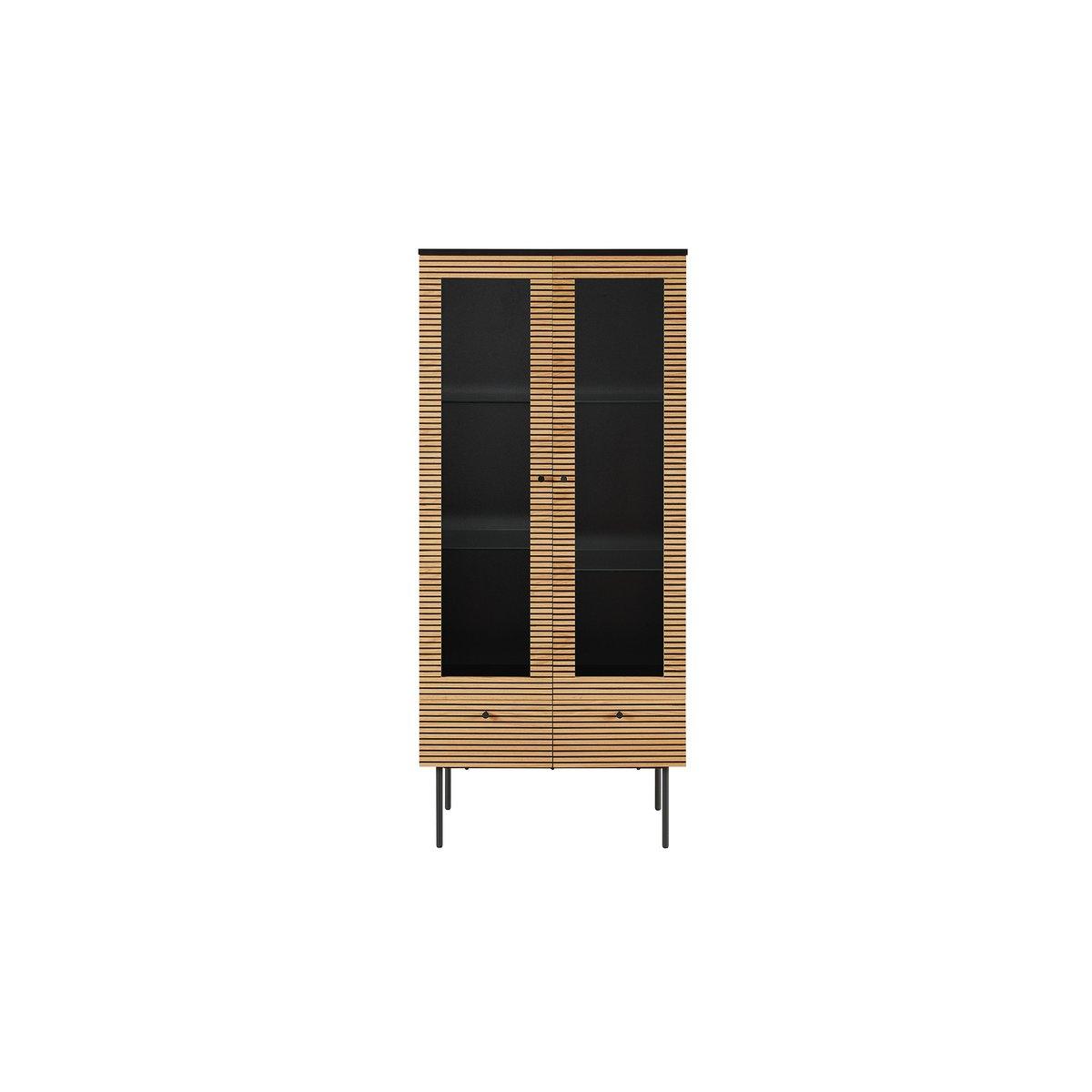 Vitrine 79 cm Eiche Echtholzfurnier - HomeDesign Knaus