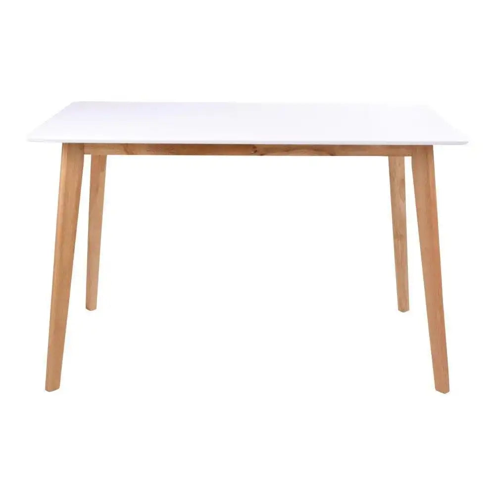 Vojens Esstisch Weiß Natur 120x70x75 cm - HomeDesign Knaus