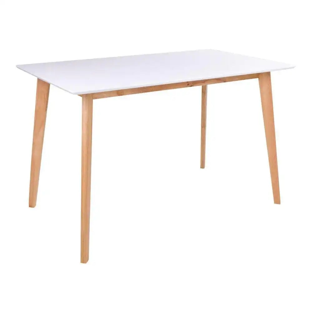 Vojens Esstisch Weiß Natur 120x70x75 cm - HomeDesign Knaus