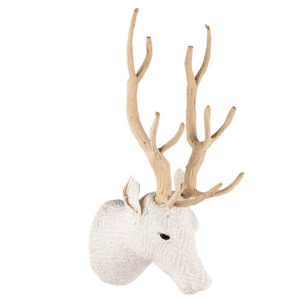 Wanddekoration Hirsch Beige 18x24x42 cm - HomeDesign Knaus