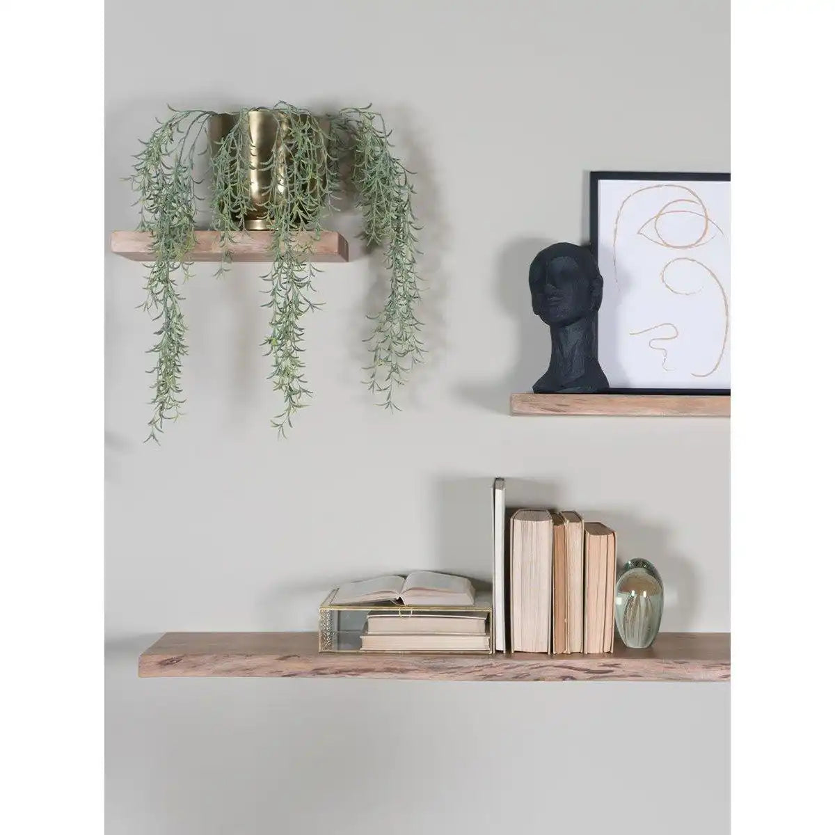 Wandregal aus reinem Akazienholz 80 cm - HomeDesign Knaus
