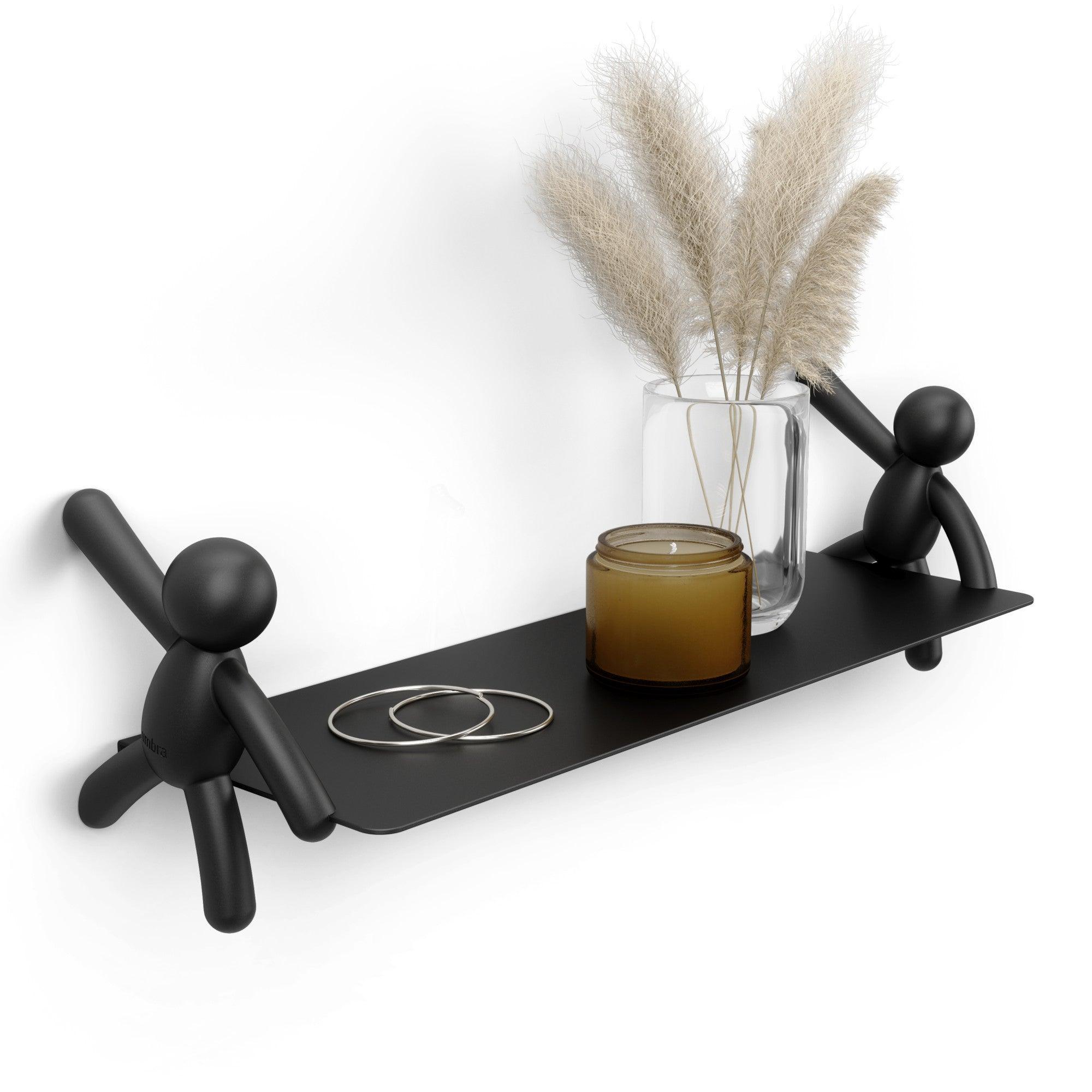 Wandregal Buddy Weiß Schwarz - HomeDesign Knaus