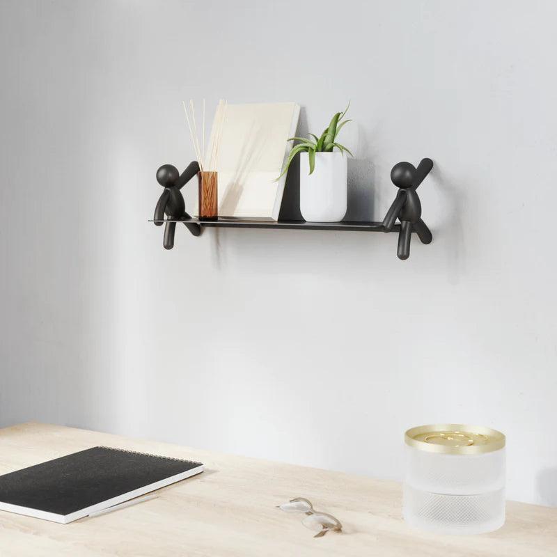 Wandregal Buddy Weiß Schwarz - HomeDesign Knaus