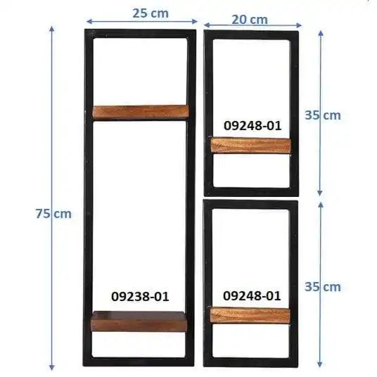 Wandregal-Set, 3-teilig - HomeDesign Knaus