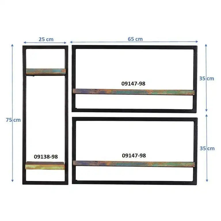 Wandregal-Set, 3-teilig - HomeDesign Knaus