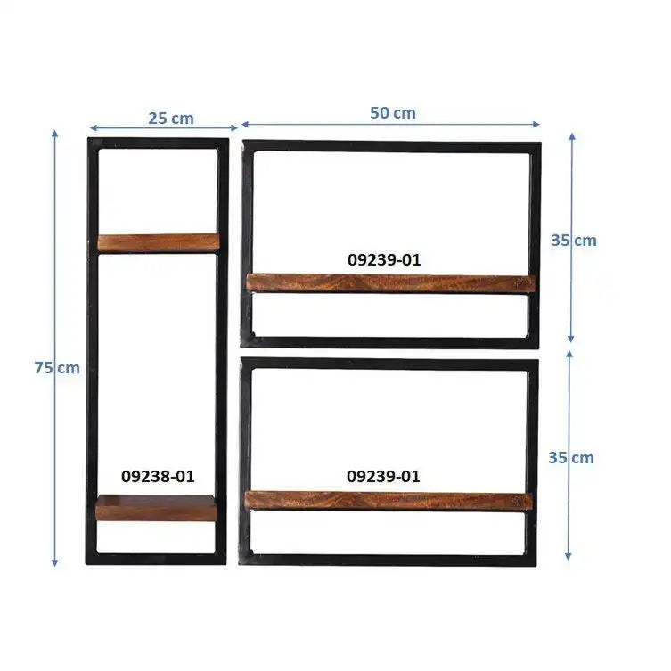 Wandregal-Set, 3-teilig - HomeDesign Knaus