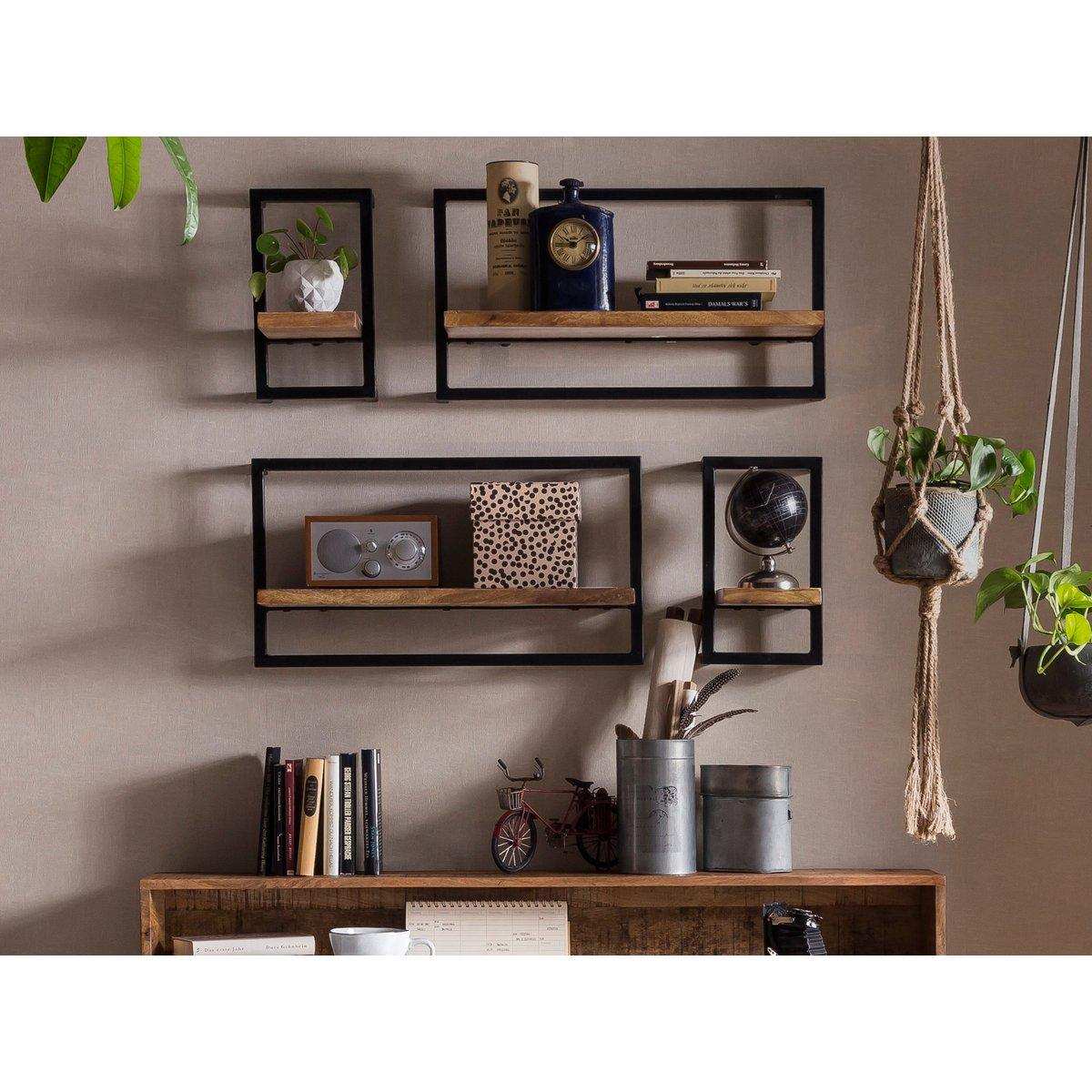 Wandregal-Set, 4-teilig - HomeDesign Knaus