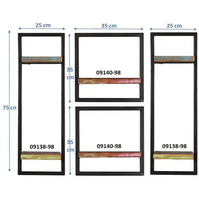 Wandregal-Set, 4-teilig - HomeDesign Knaus