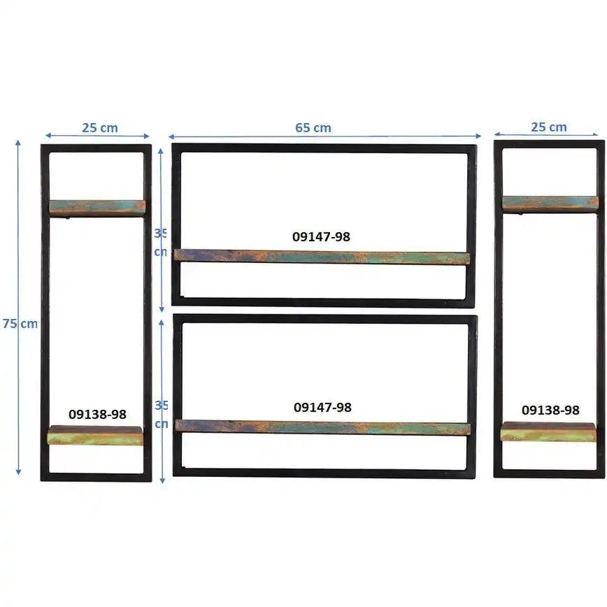 Wandregal-Set, 4-teilig - HomeDesign Knaus