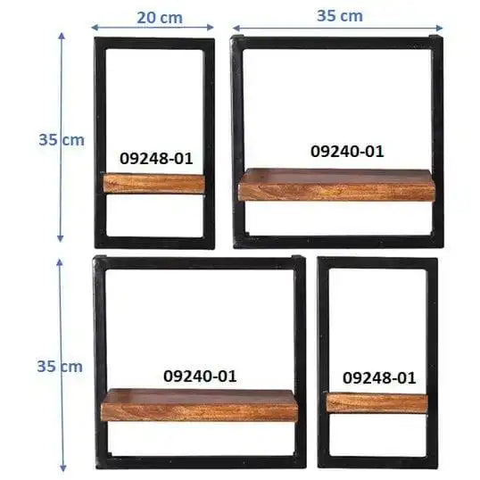 Wandregal-Set, 4-teilig - HomeDesign Knaus