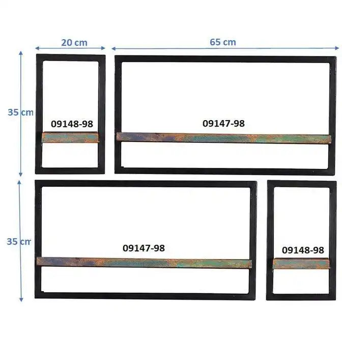 Wandregal-Set, 4-teilig - HomeDesign Knaus
