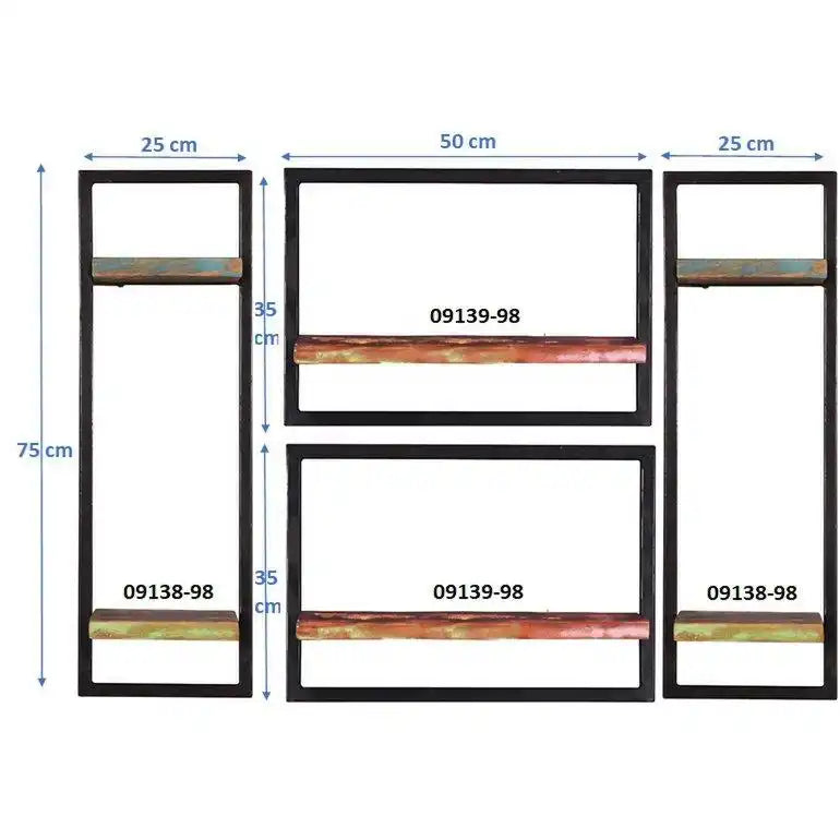 Wandregal-Set, 4-teilig - HomeDesign Knaus