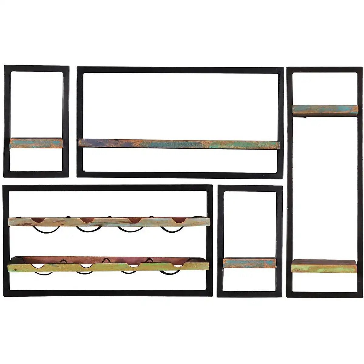 Wandregal-Set, 5-teilig - HomeDesign Knaus