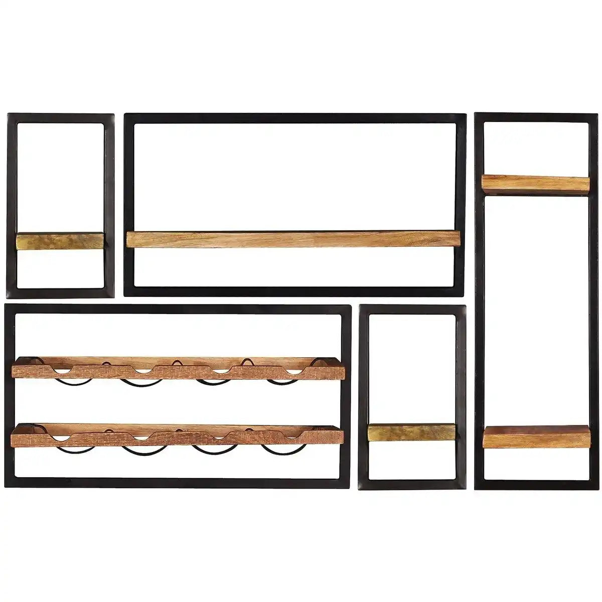 Wandregal-Set, 5-teilig - HomeDesign Knaus