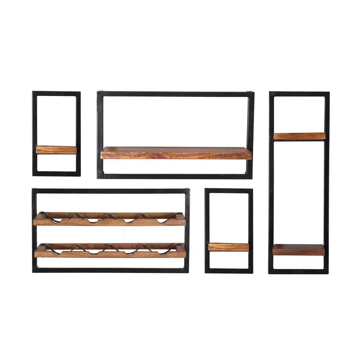 Wandregal-Set, 5-teilig - HomeDesign Knaus