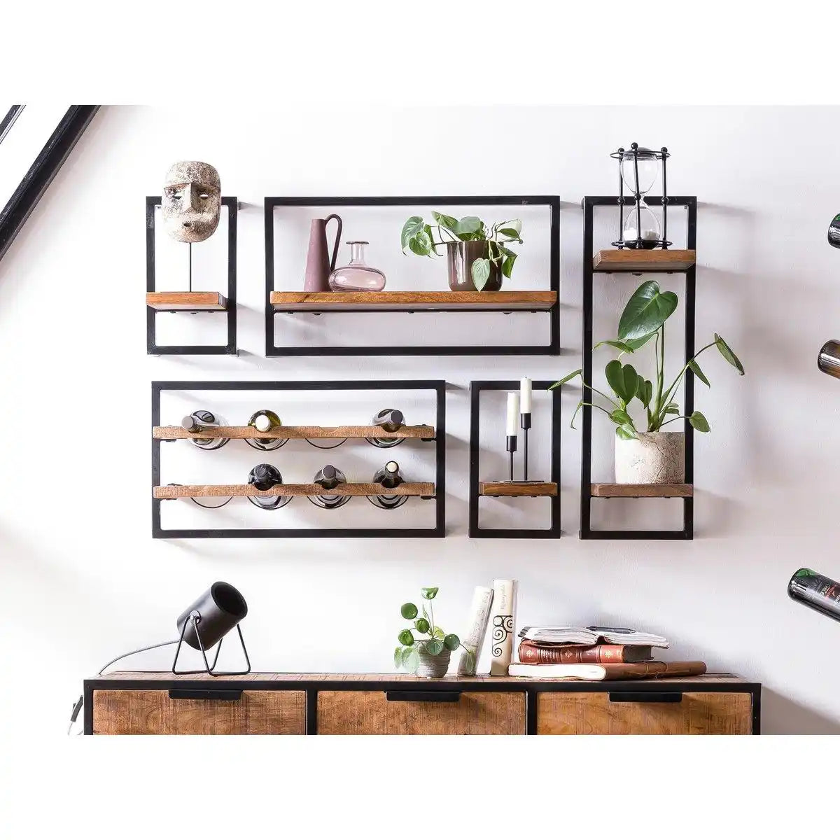 Wandregal-Set, 5-teilig - HomeDesign Knaus