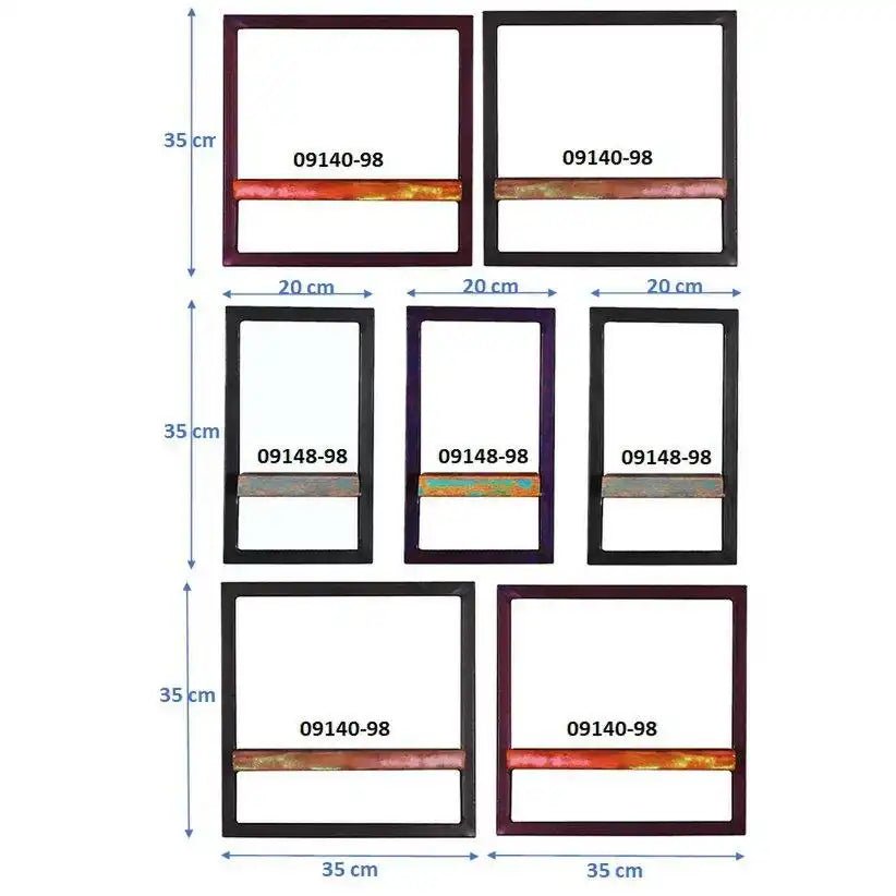 Wandregal-Set, 7-teilig - HomeDesign Knaus
